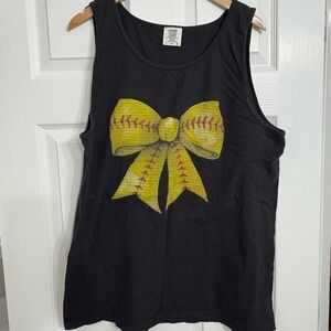 Softball Mom Comfort Colors Charcoal Tee
